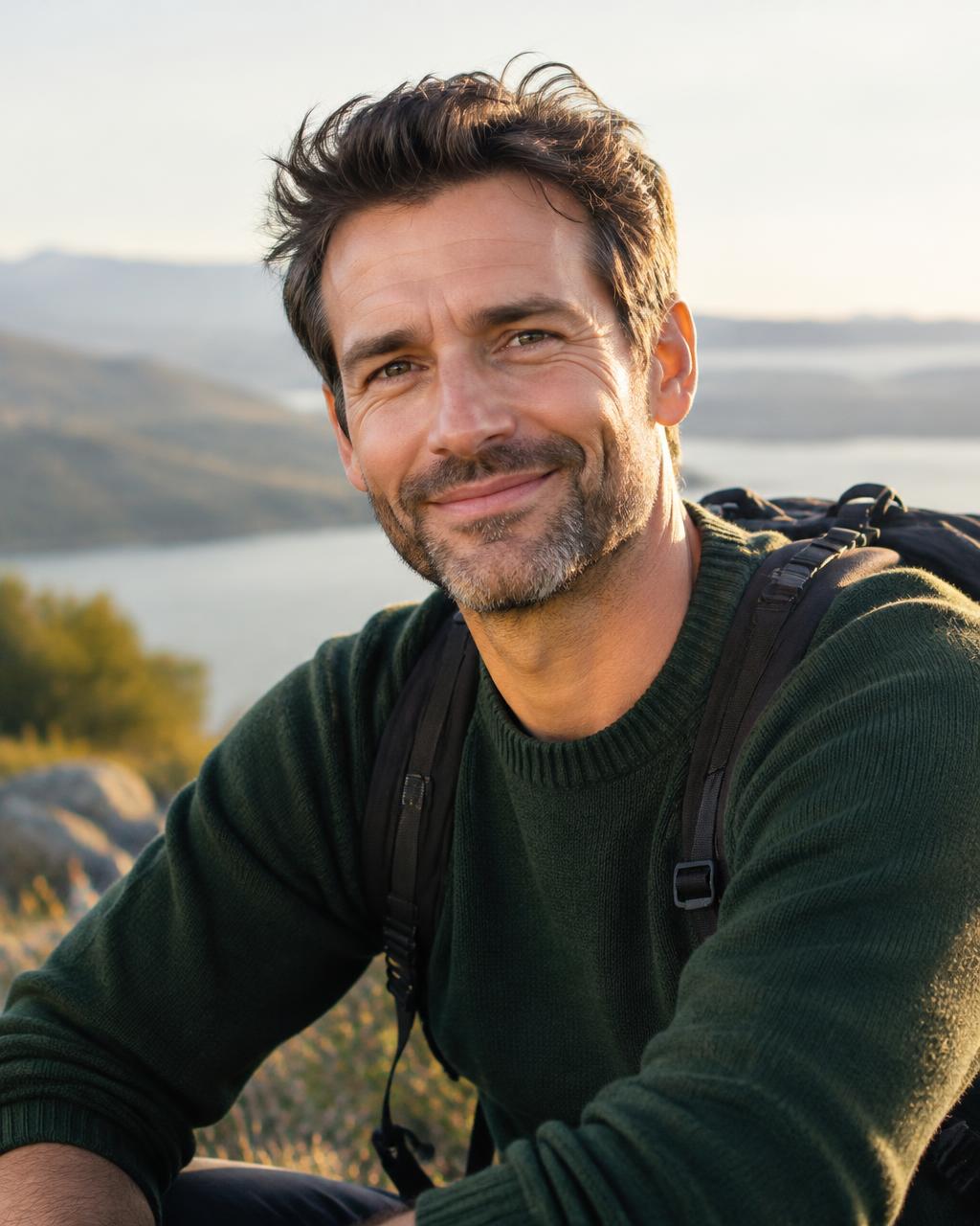 A smiling man in his forties outdoors